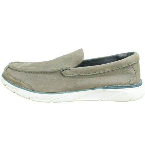 LL Bean All Week Gray Leather Slip On Comfort Moccasin Slipper Size 11.5 M - Picture 1 of 9